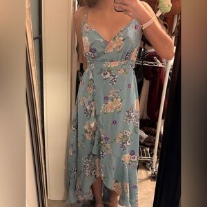 Floral Blue Maxi Dress